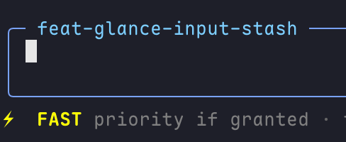 Fast Mode footer status