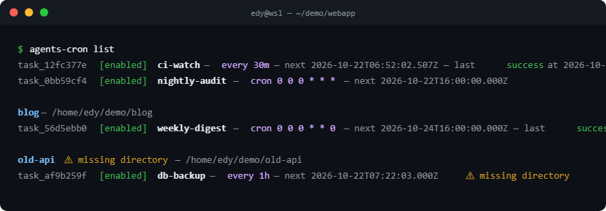 agents-cron · Packages · Pi