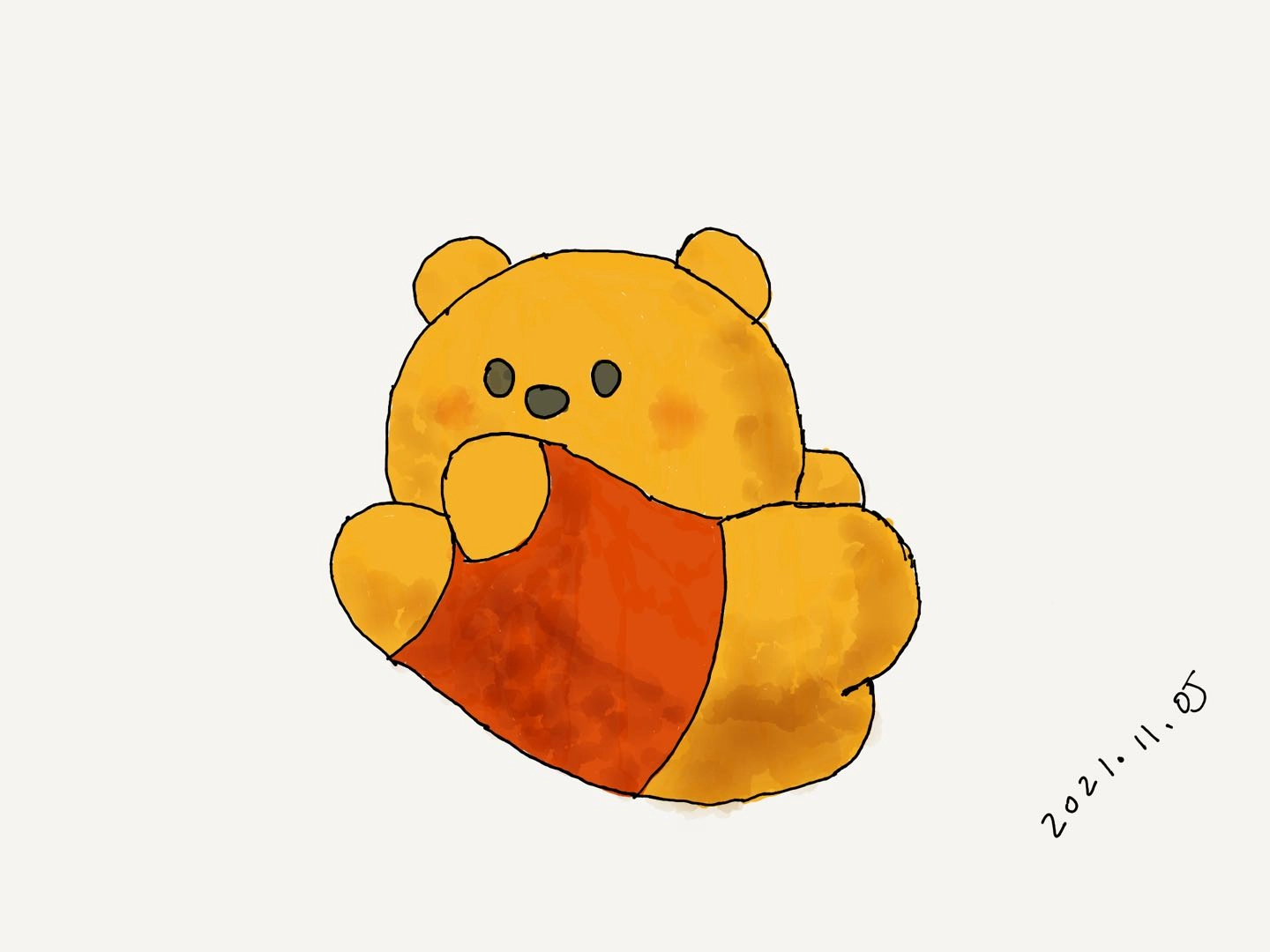 和朋友描的画