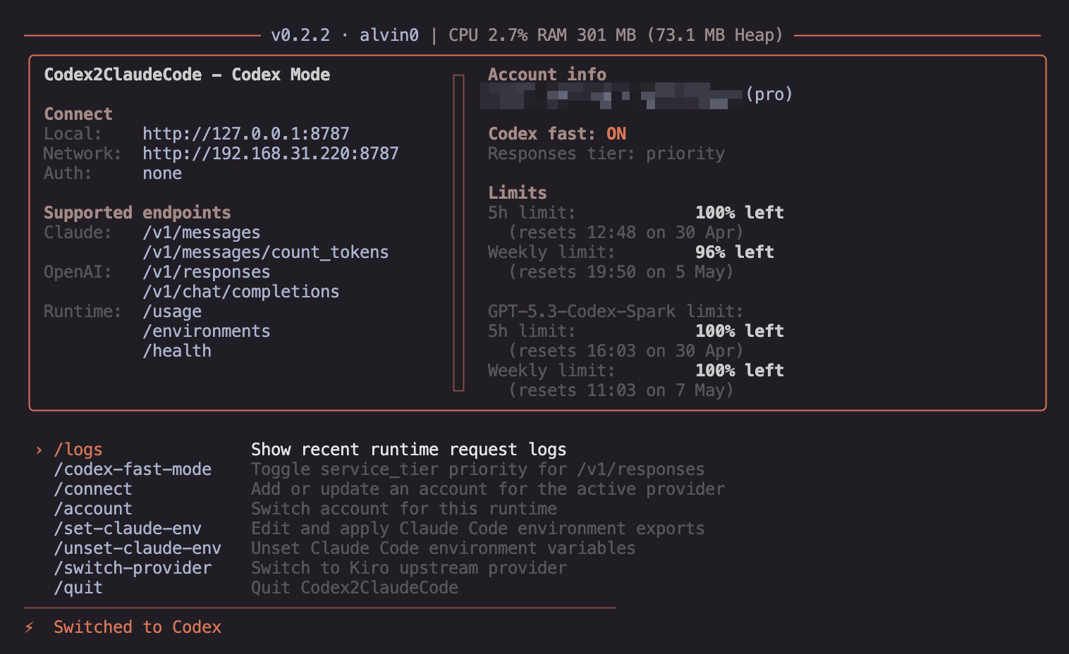 Codex Mode
