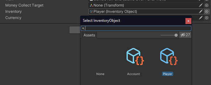 Select inventory