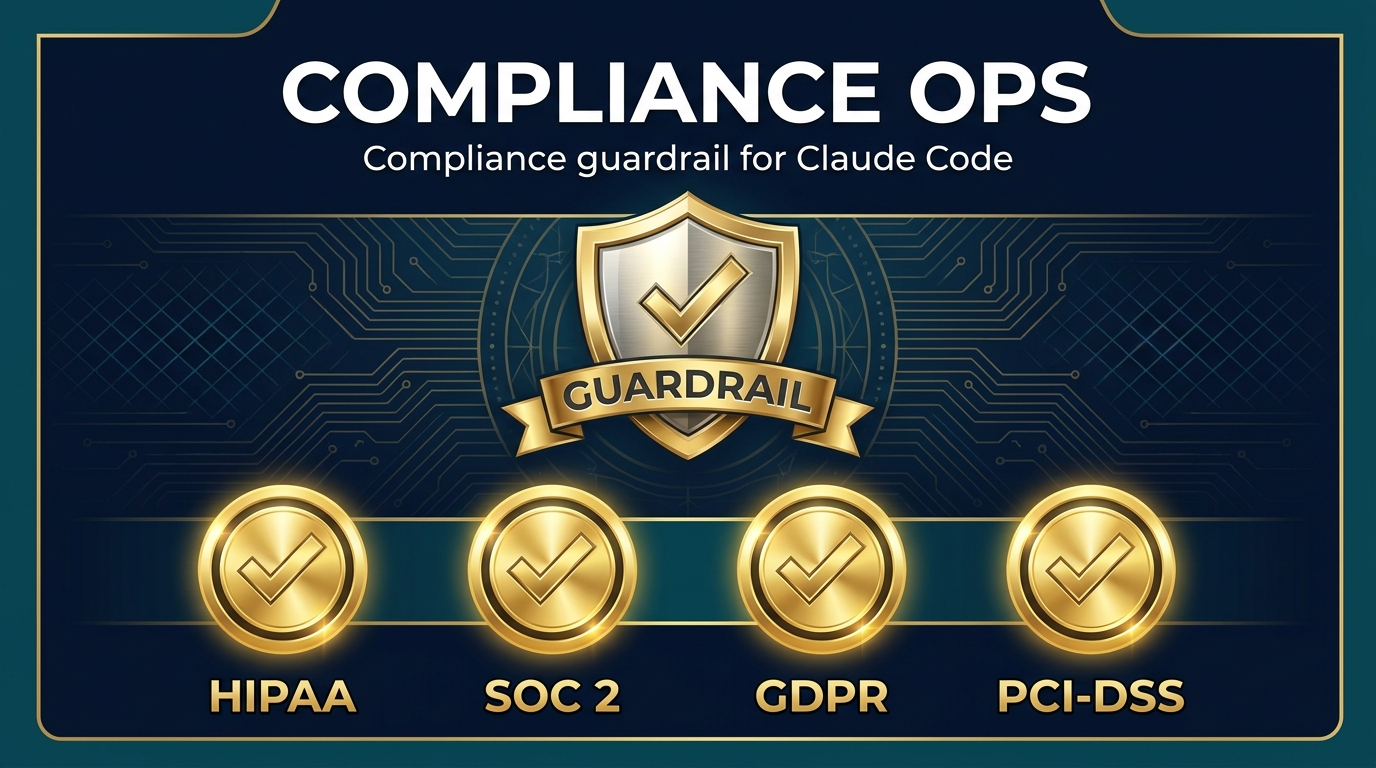 Compliance Ops — compliance guardrail for Claude Code (HIPAA, SOC 2, GDPR, PCI-DSS)