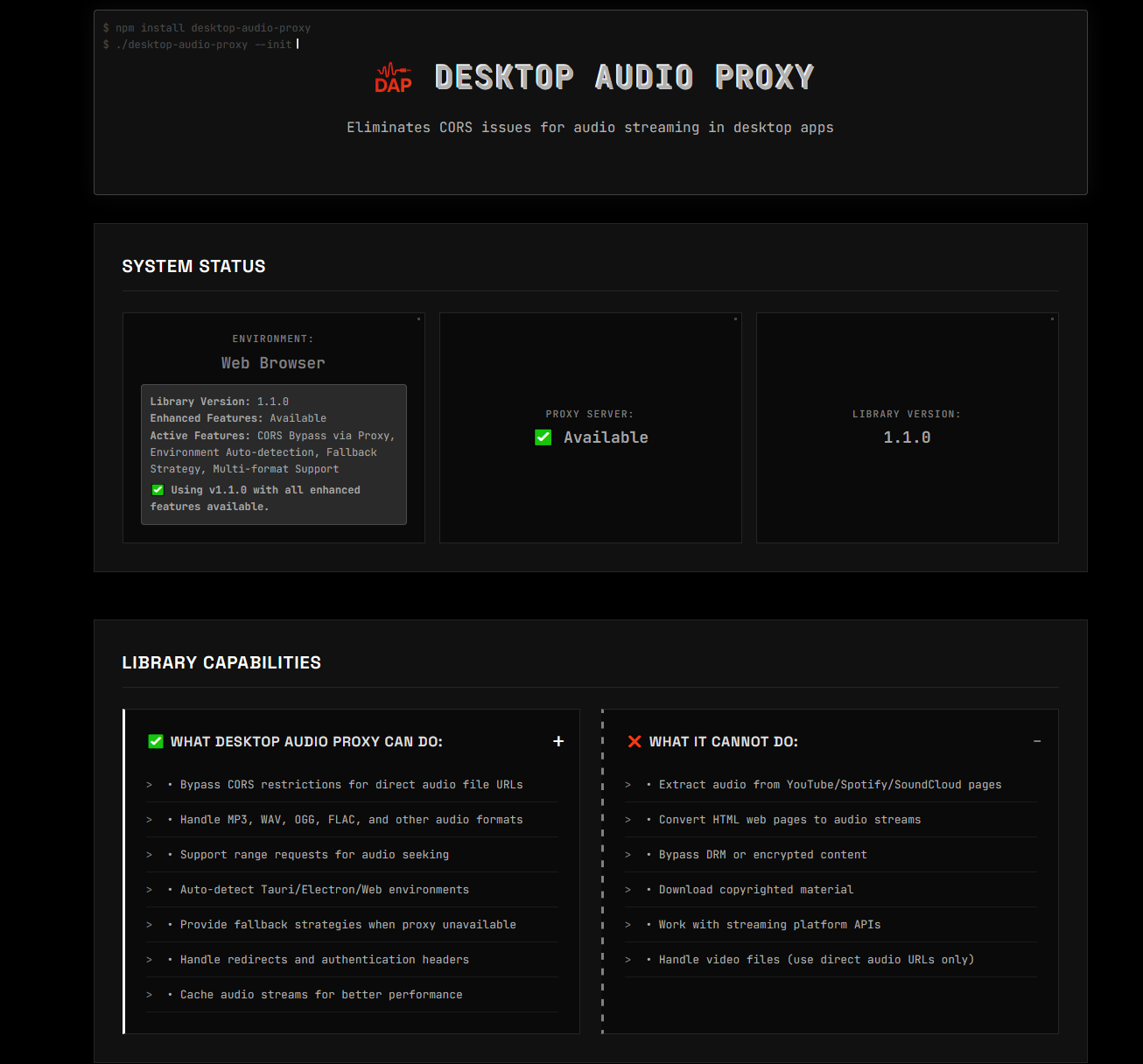 Web Demo - Overview