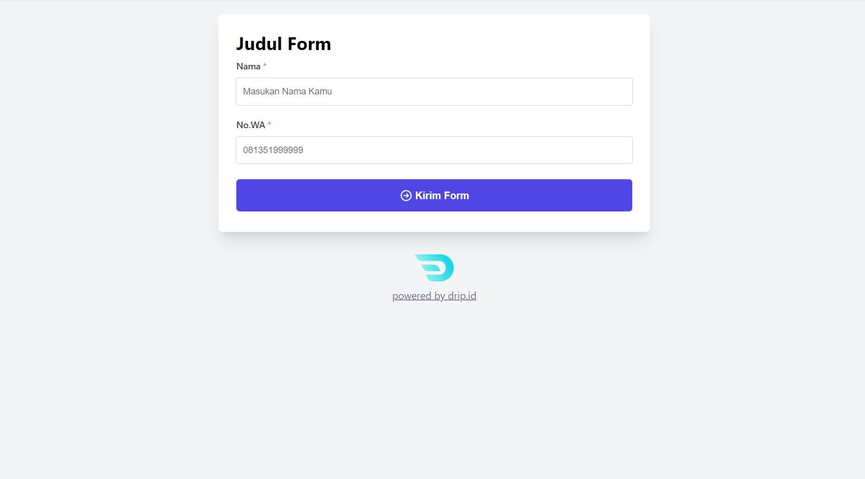 Web form id