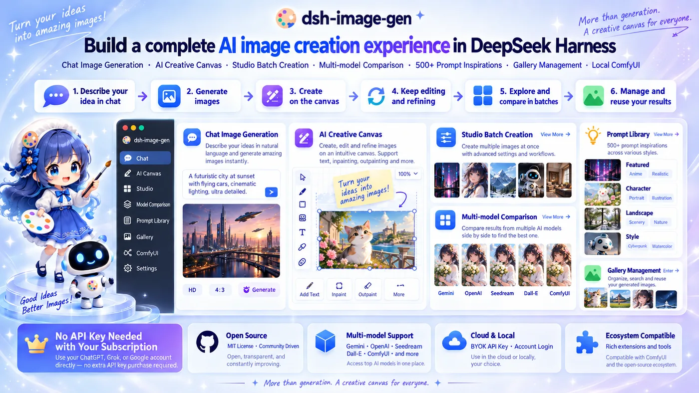 dsh-image-gen complete AI image creation workflow