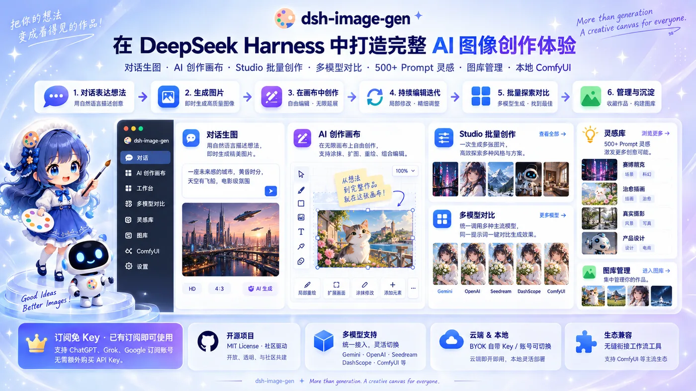 dsh-image-gen 完整 AI 图像创作工作流