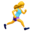 woman running facing right