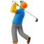 man golfing