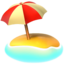 beach with umbrella