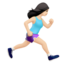 Woman Running Facing Right（明るい肌色） (Apple)