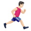 Man Running Facing Right（明るい肌色） (Apple)