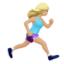 Woman Running Facing Right（やや明るい肌色） (Apple)