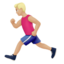 走る男性（やや明るい肌色） (Apple)