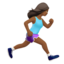 Woman Running Facing Right（やや暗い肌色） (Apple)