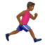 Man Running Facing Right（やや暗い肌色） (Apple)