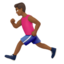 走る男性（やや暗い肌色） (Apple)