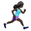 Woman Running Facing Right（暗い肌色） (Apple)