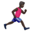 Man Running Facing Right（暗い肌色） (Apple)