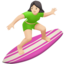 Woman Surfing（明るい肌色） (Apple)