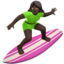 Woman Surfing（暗い肌色） (Apple)