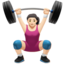 Woman Lifting Weights（明るい肌色） (Apple)