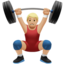 Man Lifting Weights（やや明るい肌色） (Apple)