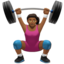 Woman Lifting Weights（やや暗い肌色） (Apple)
