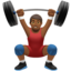 Man Lifting Weights（やや暗い肌色） (Apple)