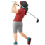 Woman Golfing（明るい肌色） (Apple)
