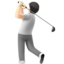 ゴルフする人（明るい肌色） (Apple)