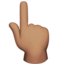 上を指さす手（中間の肌色） (Apple)