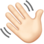 手を振る（明るい肌色） (Apple)