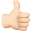 グッドサイン（肌色：明るい） (Apple)