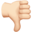 Thumbs Down Sign（明るい肌色） (Apple)