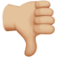 Thumbs Down Sign（やや明るい肌色） (Apple)