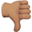 Thumbs Down Sign（中間の肌色） (Apple)