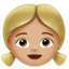 女の子（やや明るい肌色） (Apple)