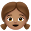 女の子（中間の肌色） (Apple)