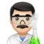 男性科学者（明るい肌色） (Apple)
