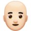 Man: Bald（明るい肌色） (Apple)