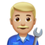 男性整備士（やや明るい肌色） (Apple)