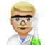 男性科学者（やや明るい肌色） (Apple)