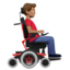 Man In Motorized Wheelchair Facing Right（中間の肌色） (Apple)