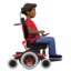 Man In Motorized Wheelchair Facing Right（やや暗い肌色） (Apple)