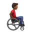 Man In Manual Wheelchair Facing Right（やや暗い肌色） (Apple)