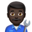 男性整備士（暗い肌色） (Apple)