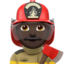 Man Firefighter（暗い肌色） (Apple)