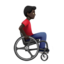 Man In Manual Wheelchair Facing Right（暗い肌色） (Apple)