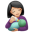 Woman Feeding Baby（明るい肌色） (Apple)