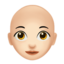 Woman: Bald（明るい肌色） (Apple)